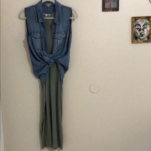 ‼️SALE‼️Sea foam ribbed body con dress